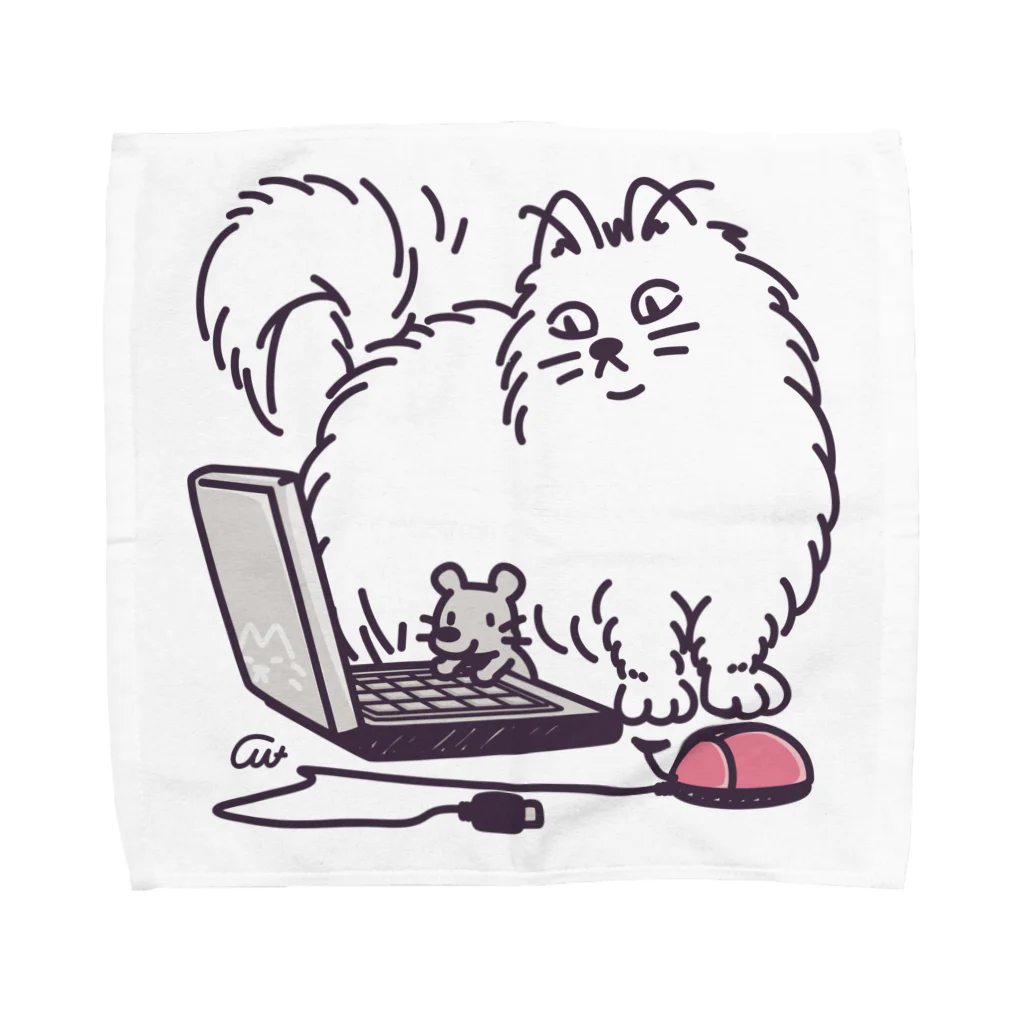 イラスト MONYAAT のワールドワイドでCHU Towel Handkerchief
