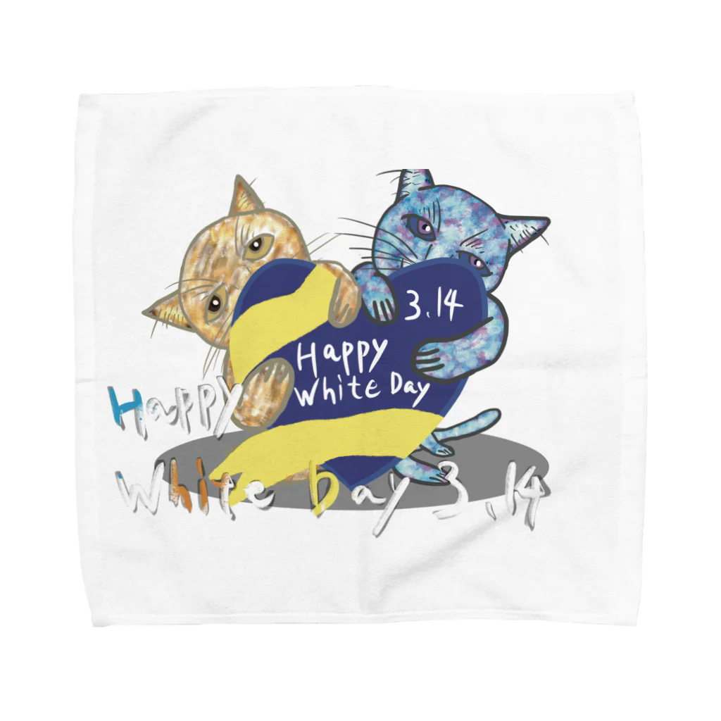 AkironBoy's_ShopのHappy White Day 3.14 〜あなたは誰にお返ししますか❓〜 Towel Handkerchief