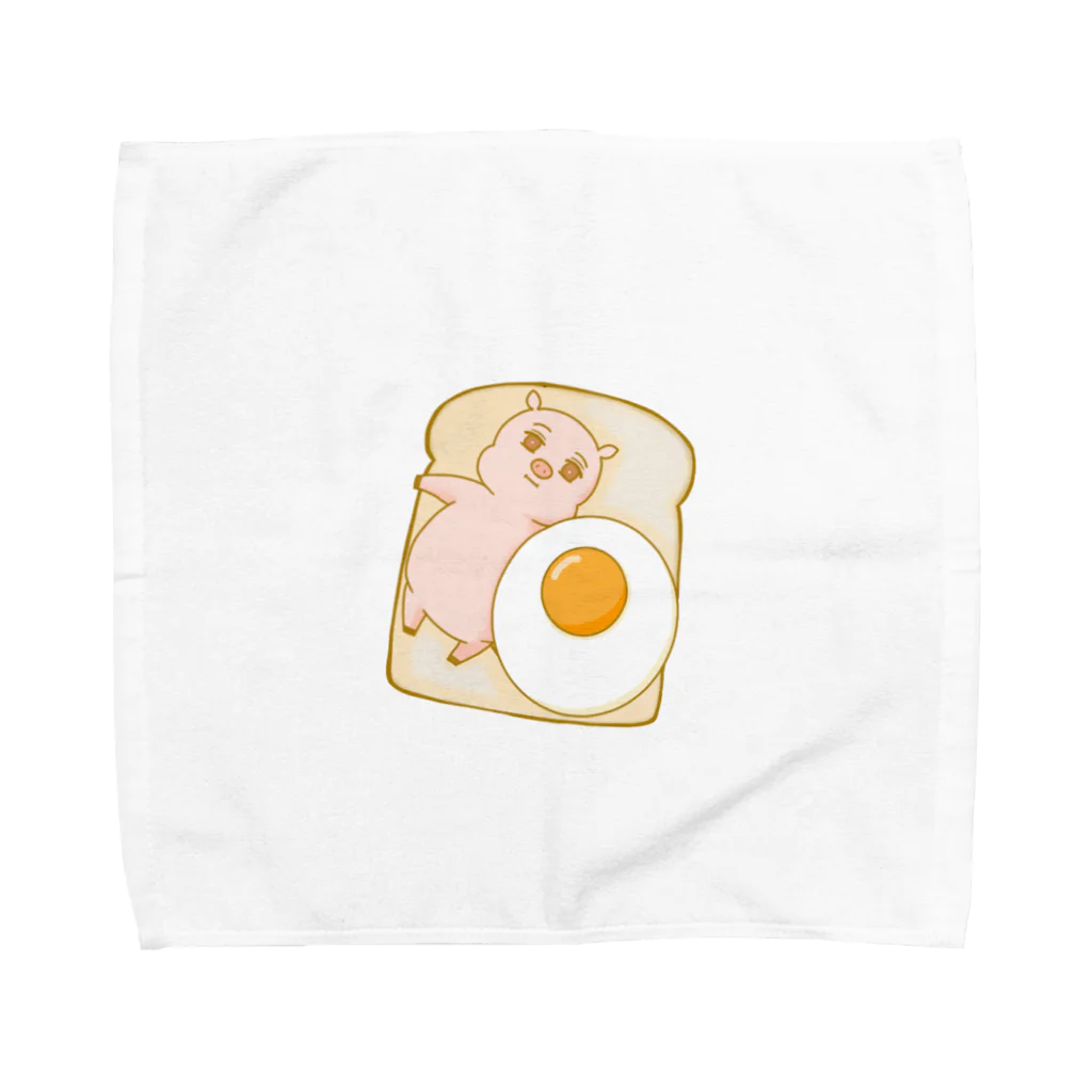 牛のお店のハムエッグハンカチタオル Towel Handkerchief