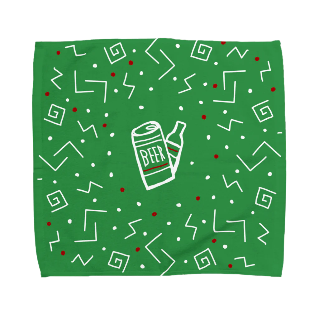 e↑LOGICのBEER GREEN Towel Handkerchief