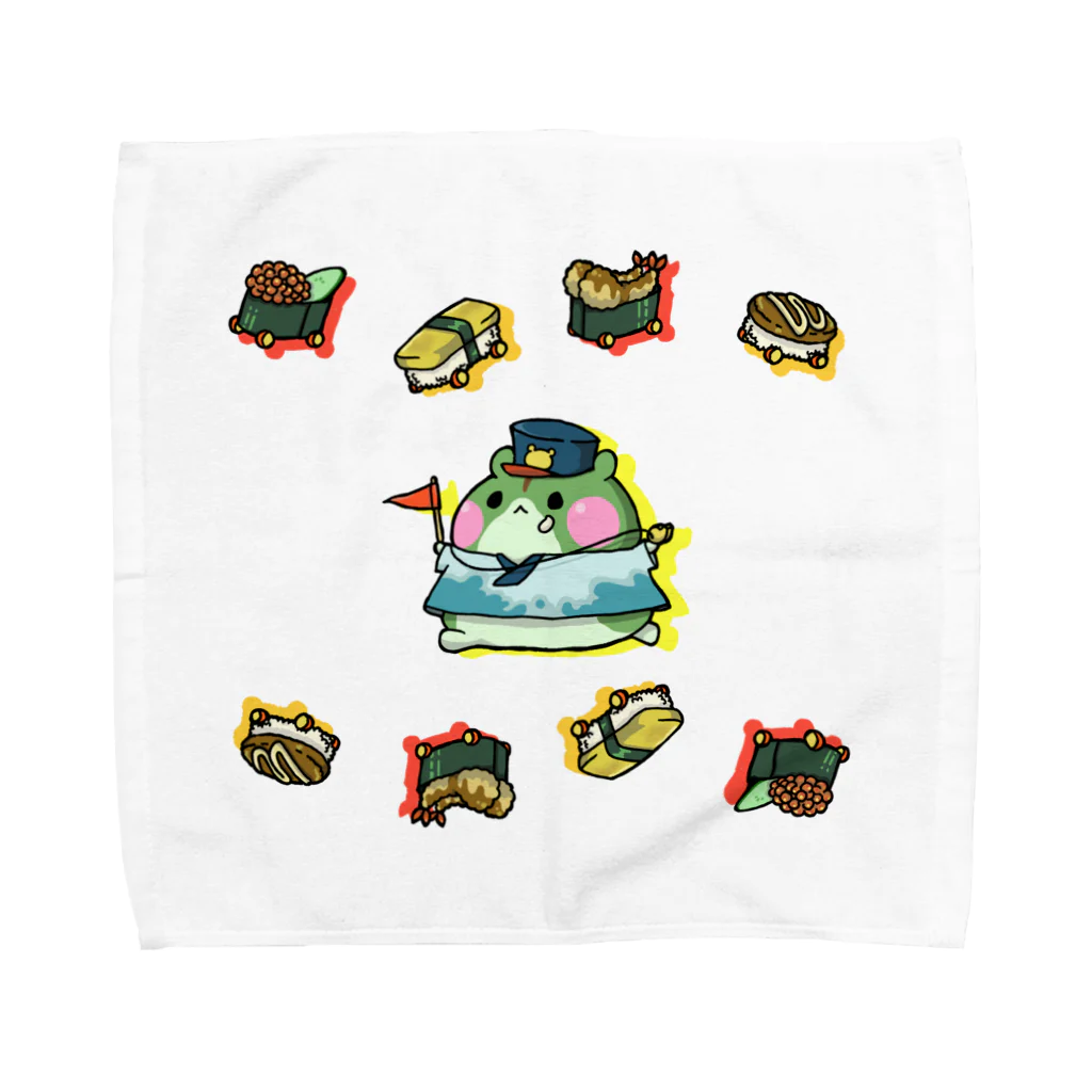 なべぽよの絵置き場の無限すし列車T Towel Handkerchief