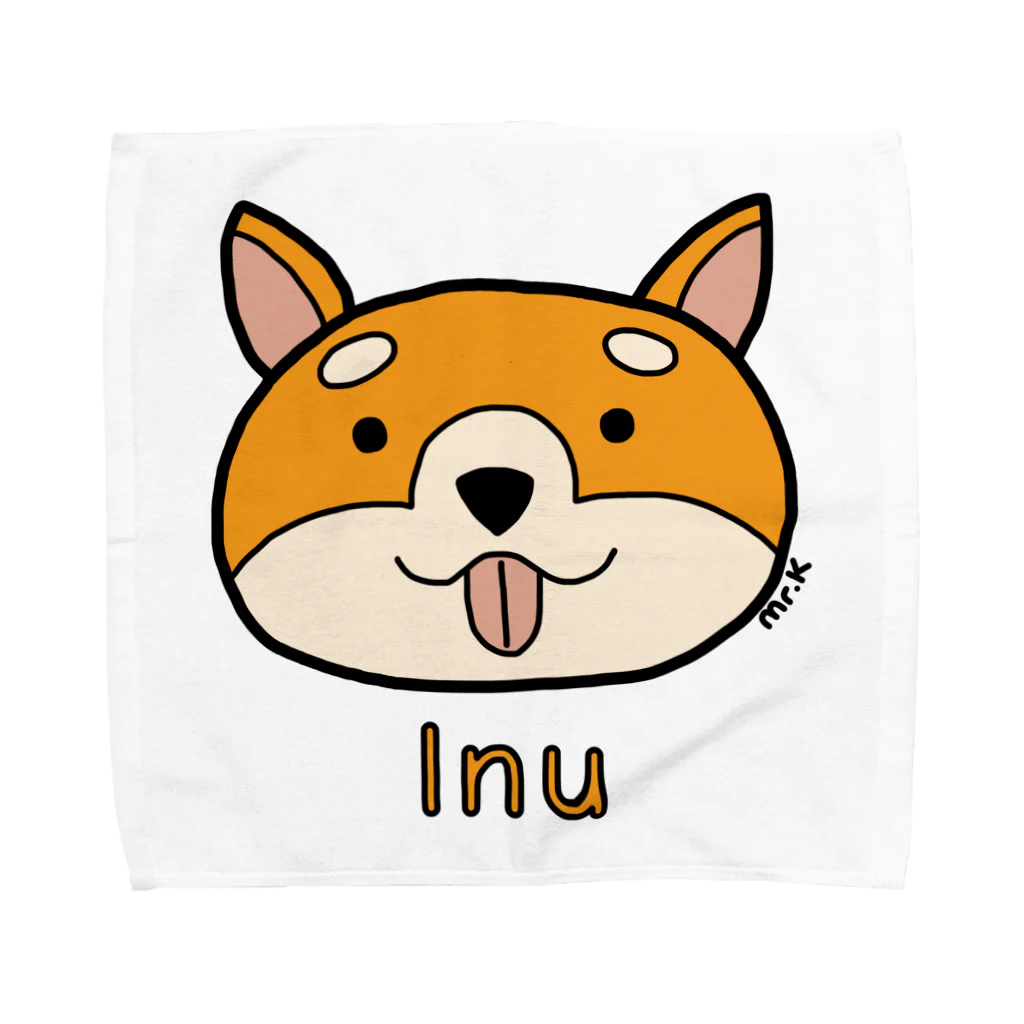 MrKShirtsのInu (犬) 色デザイン タオルハンカチ