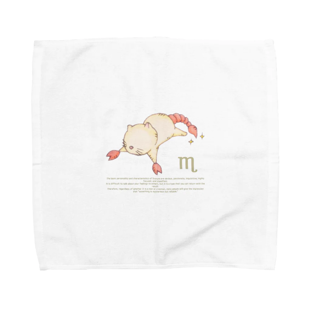 Nhat markの12星座猫 蠍座♏ Towel Handkerchief