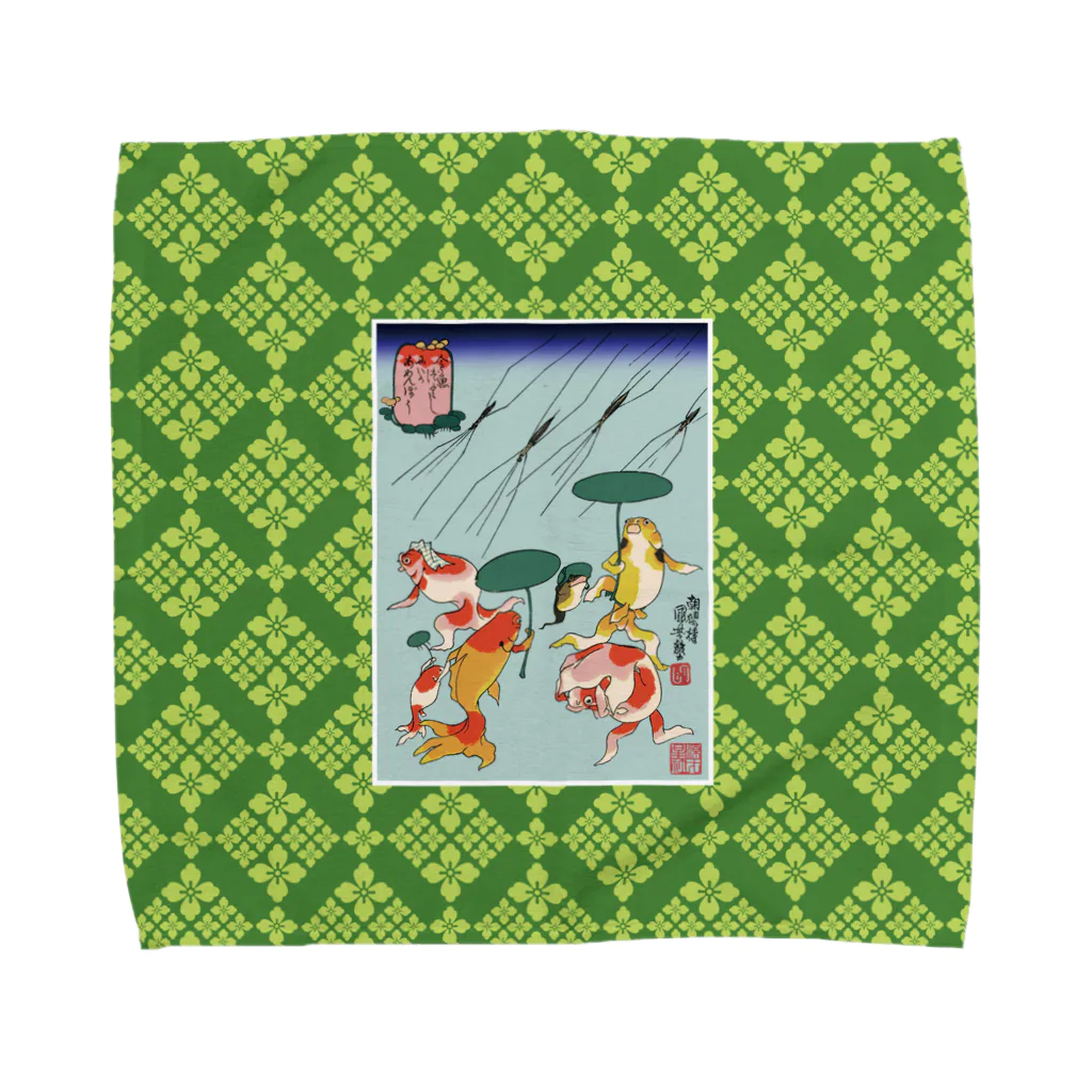 Rigelの金魚づくし にはかあめんぼう Towel Handkerchief