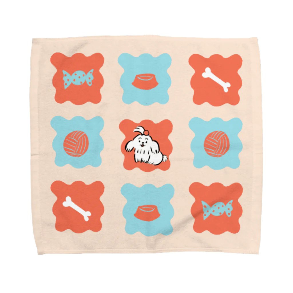 ほっこり〜ショップのわんこのポちゃん Towel Handkerchief