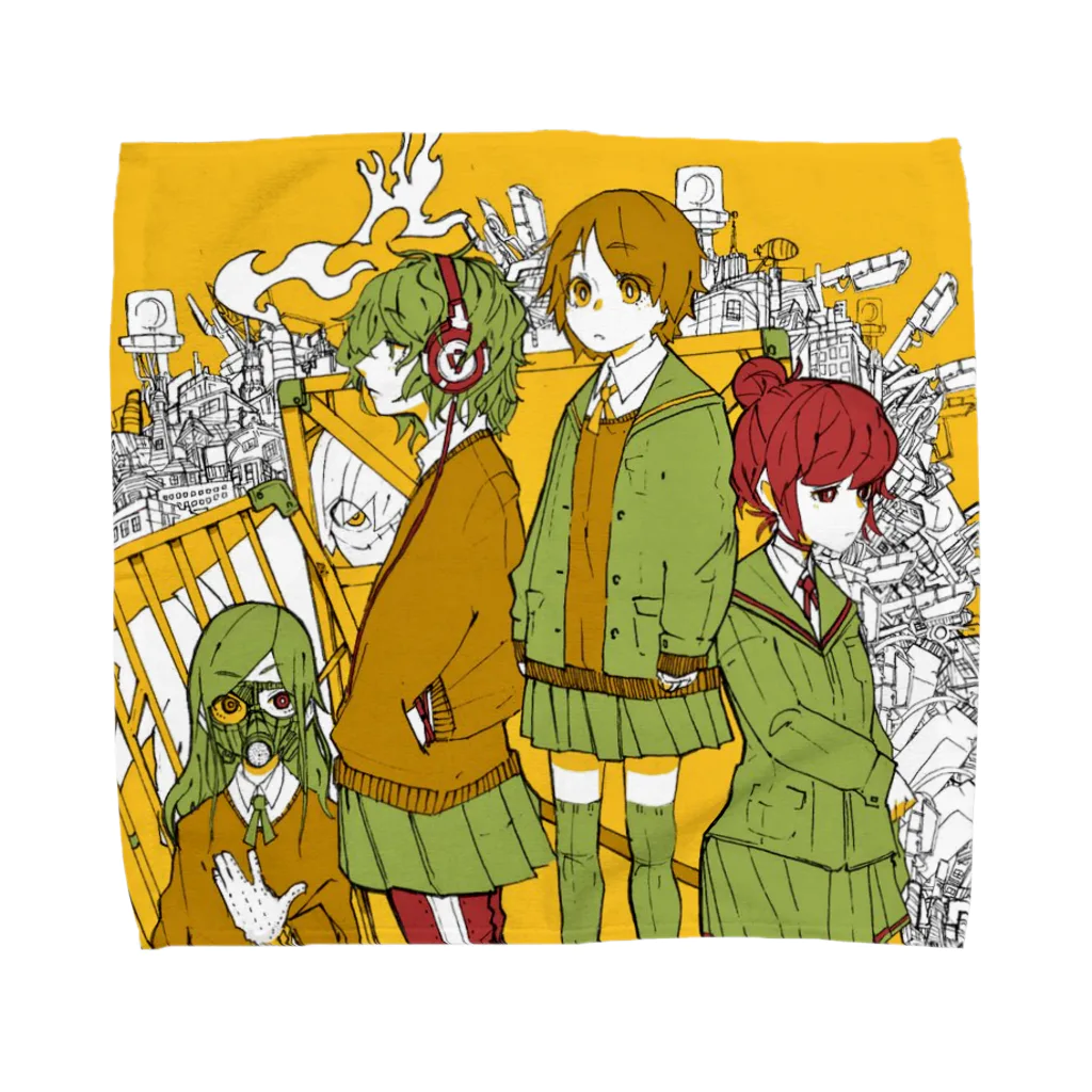 かっさんのムキシツなタオルハンカチ Towel Handkerchief