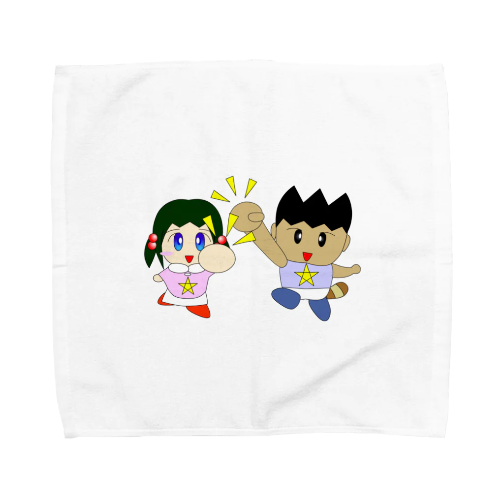 WANPA's STOREのミニわんぱ君としおりちゃん Towel Handkerchief