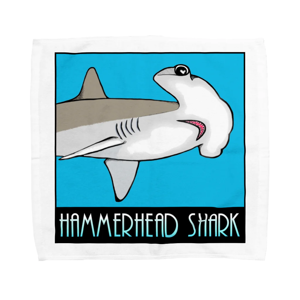 LalaHangeulのHammerhead shark(撞木鮫) Towel Handkerchief