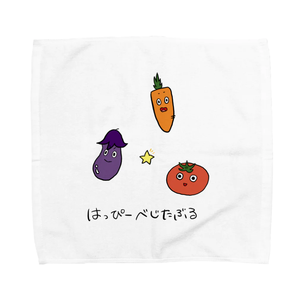 サラダチキンのはっぴーべじたぶる Towel Handkerchief