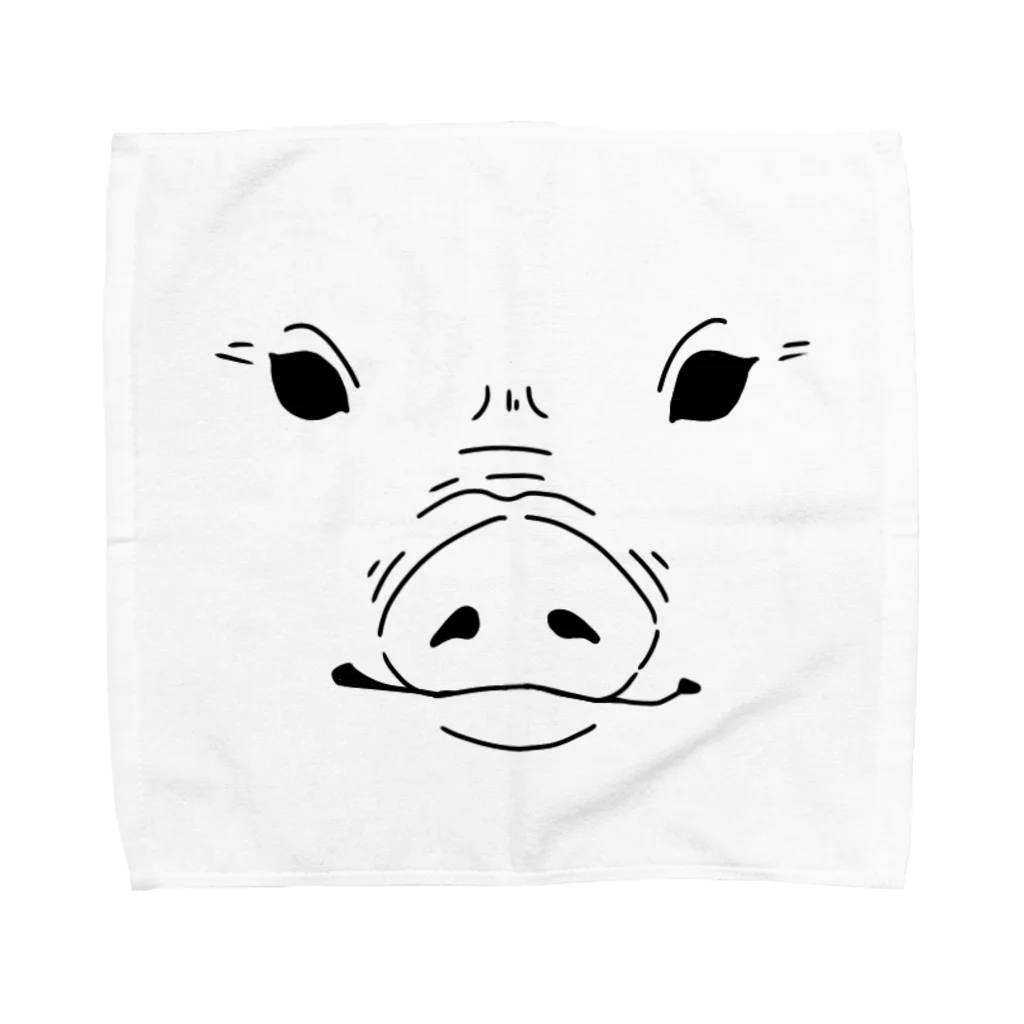 甘味噌のぶたがお Towel Handkerchief