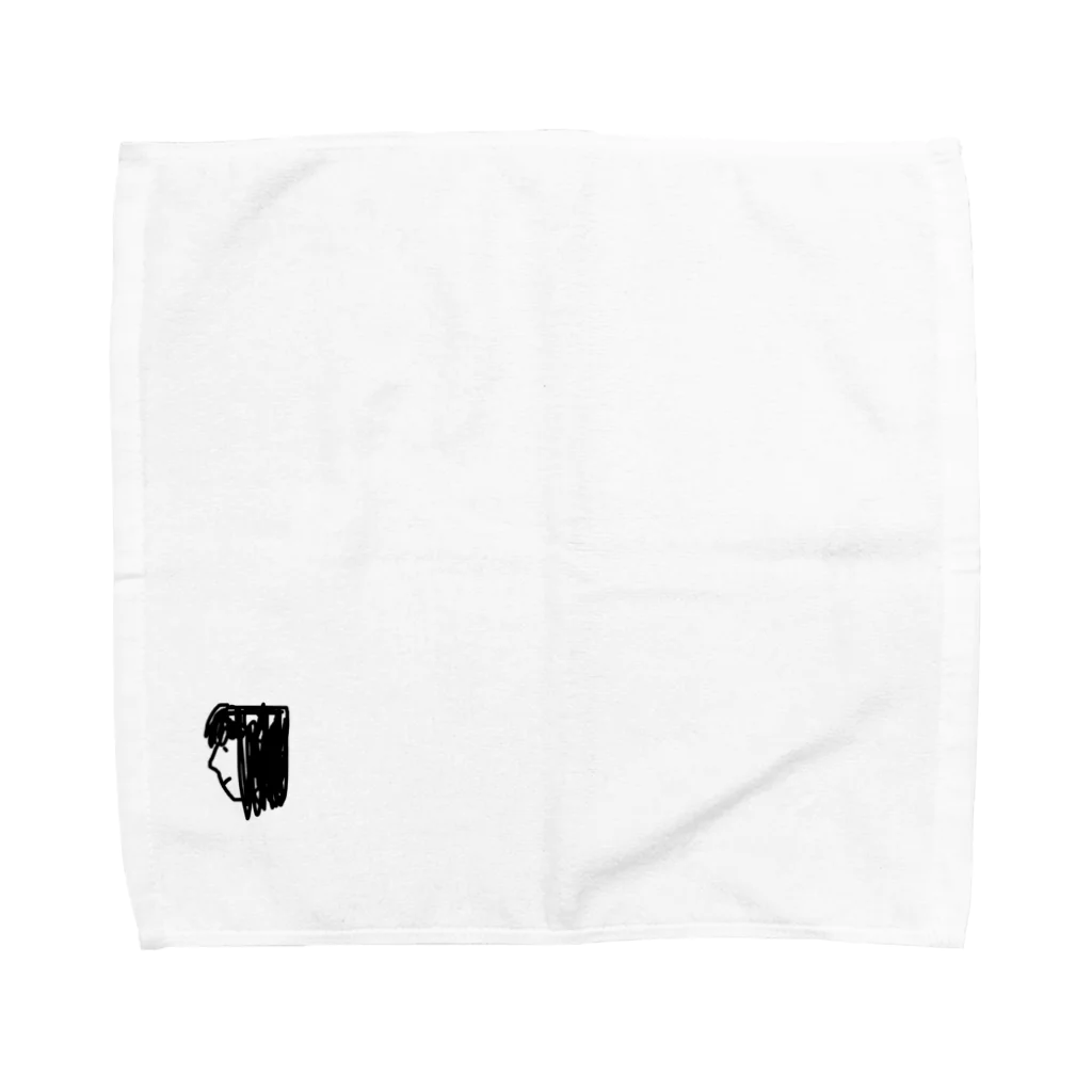 や　くの後頭部直角ガール Towel Handkerchief