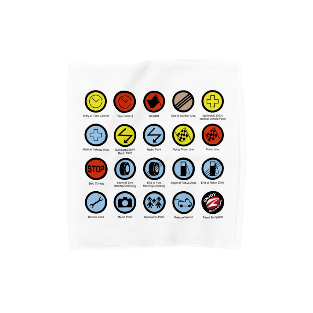 ZEUSJAPANのRALLY CONTROL SIGNS Towel Handkerchief