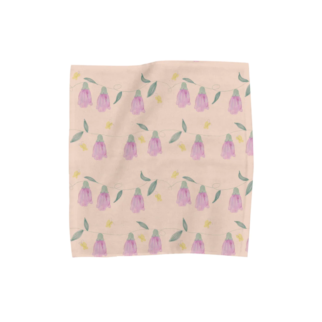 acoco模様のホタルブクロ_オレンジ Towel Handkerchief
