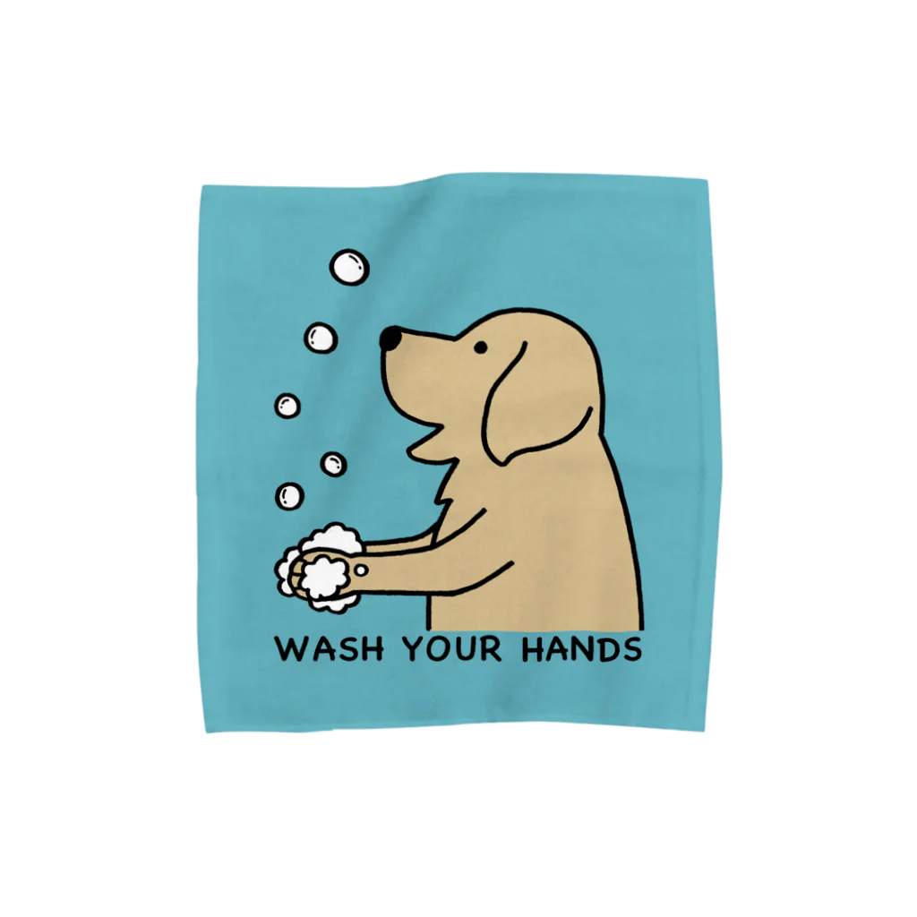 efrinmanのwash hands ブルー Towel Handkerchief
