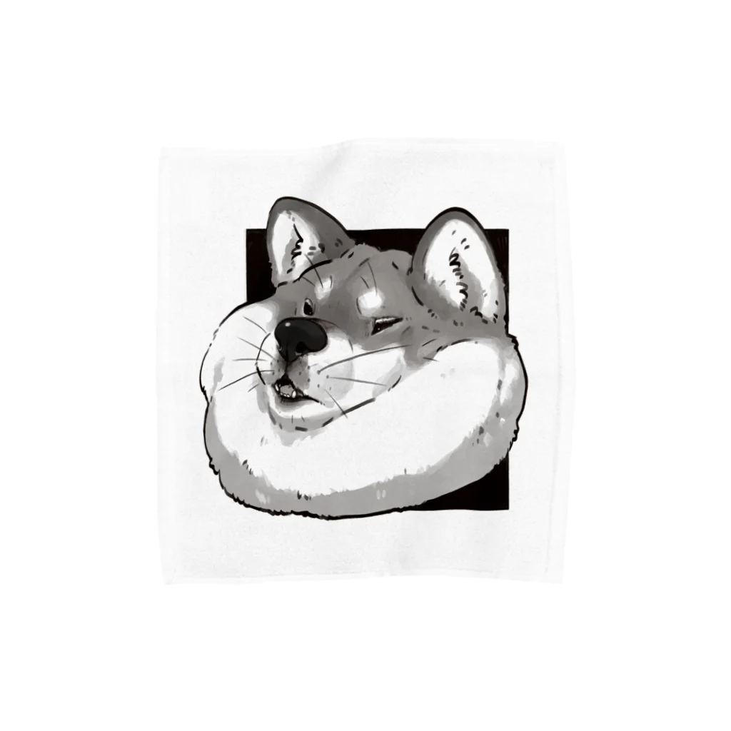 YouStoreの挟まる柴犬 Towel Handkerchief