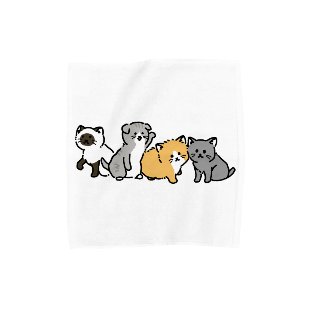 ゆるあにまるの子猫集合　文字無しver Towel Handkerchief