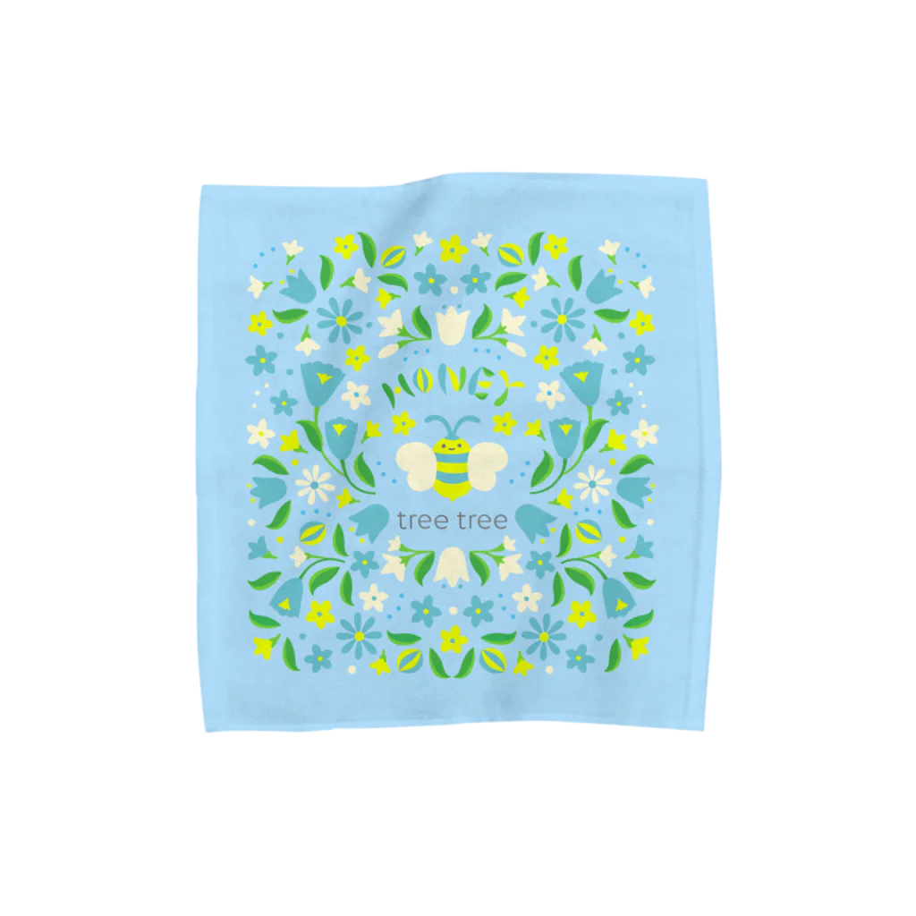 tree treeのHoney Bee M -BL- Towel Handkerchief