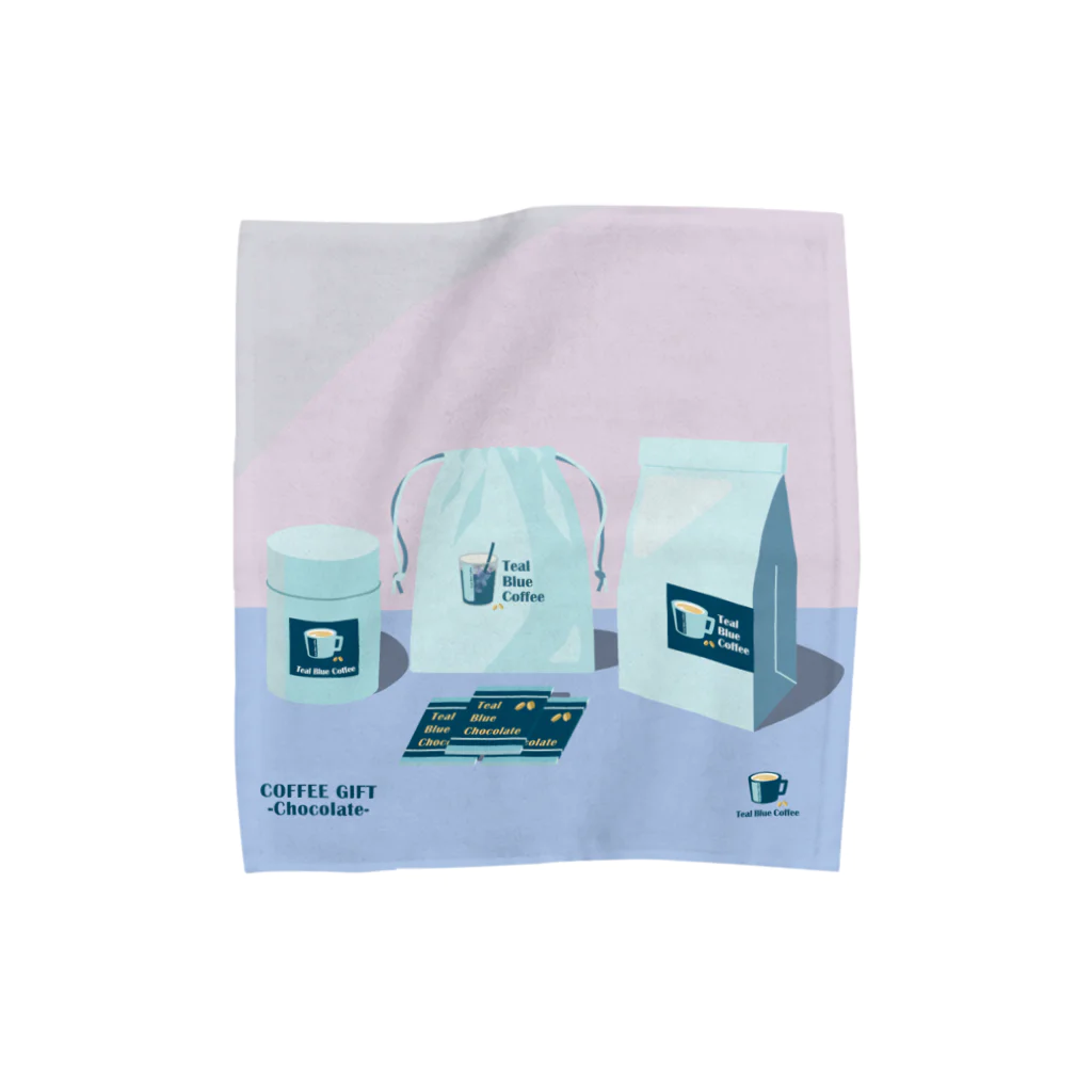 Teal Blue CoffeeのCOFFEE GIFT -Chocolate- PURPLE Ver. Towel Handkerchief