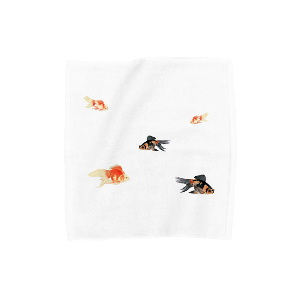 海賊猫 cocoの『夏祭り』 夏 琉金 金魚 金魚すくい 浮世絵 Towel Handkerchief