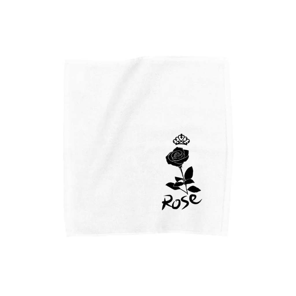 miritakaの時間のローズ（ブラック） Towel Handkerchief