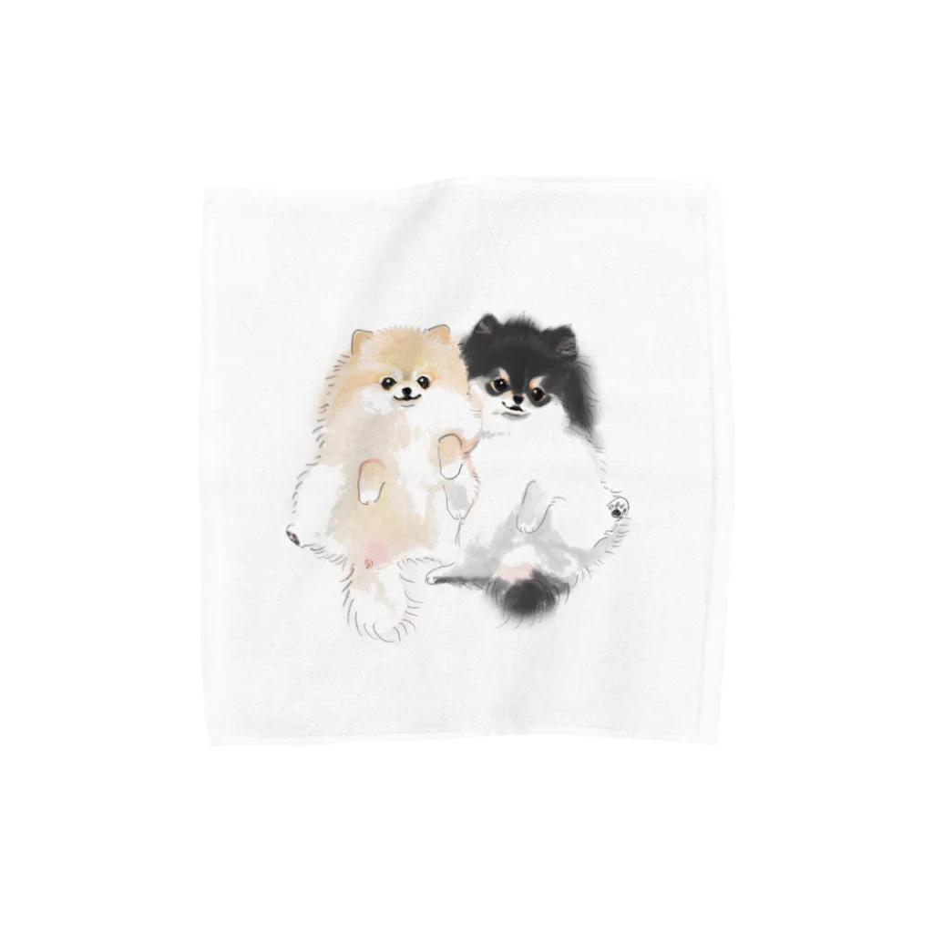 ふわふわチャリティのcomachi & temari Towel Handkerchief