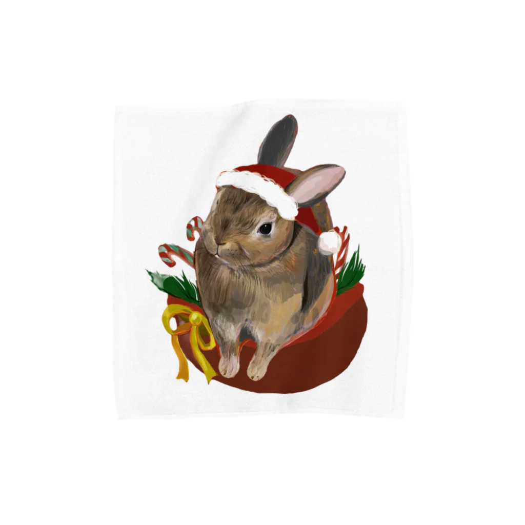 GATTI工房のクリスマス🐰🎄 タオルハンカチ