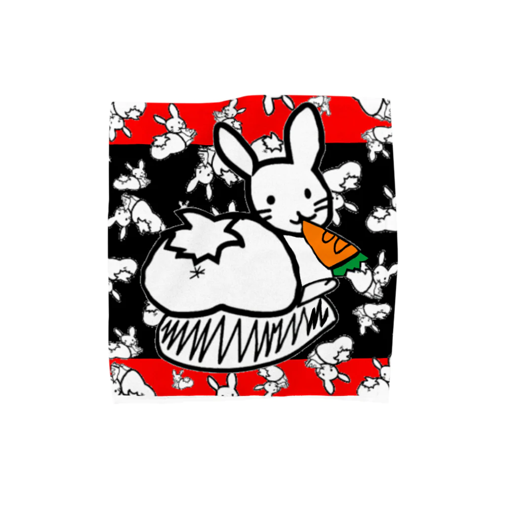 🤍一ノ瀬 彩 🐇⸒⸒ suzuri支店🤍のｶｵｽうさぎ:和風(Ｍ用) Towel Handkerchief