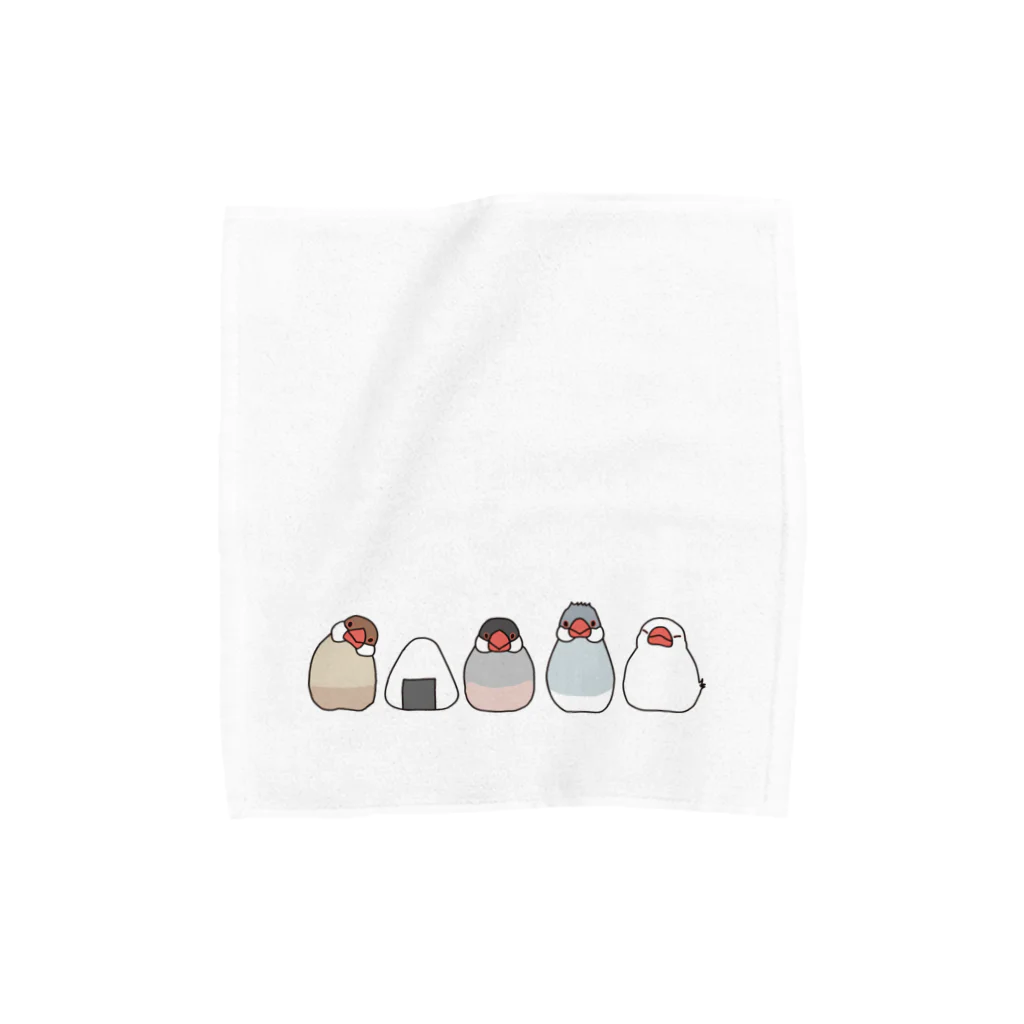 文鳥堂の文鳥とおにぎり Towel Handkerchief