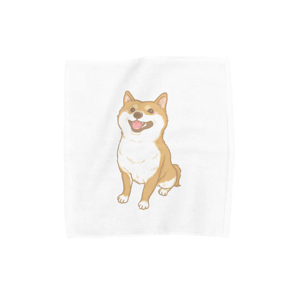 UNI&OKARAの豆柴うにタオルハンカチ Towel Handkerchief