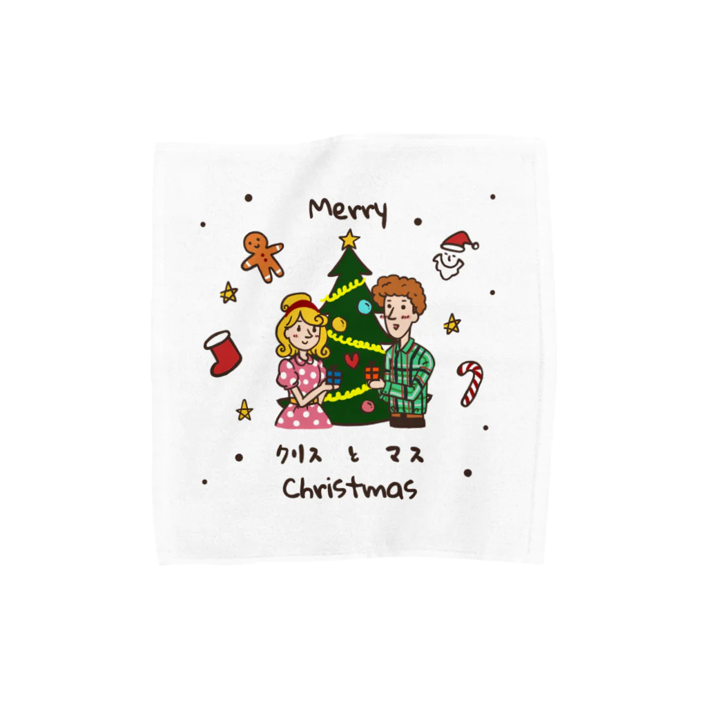 Andiamoのクリスとマス（淡色用） Towel Handkerchief