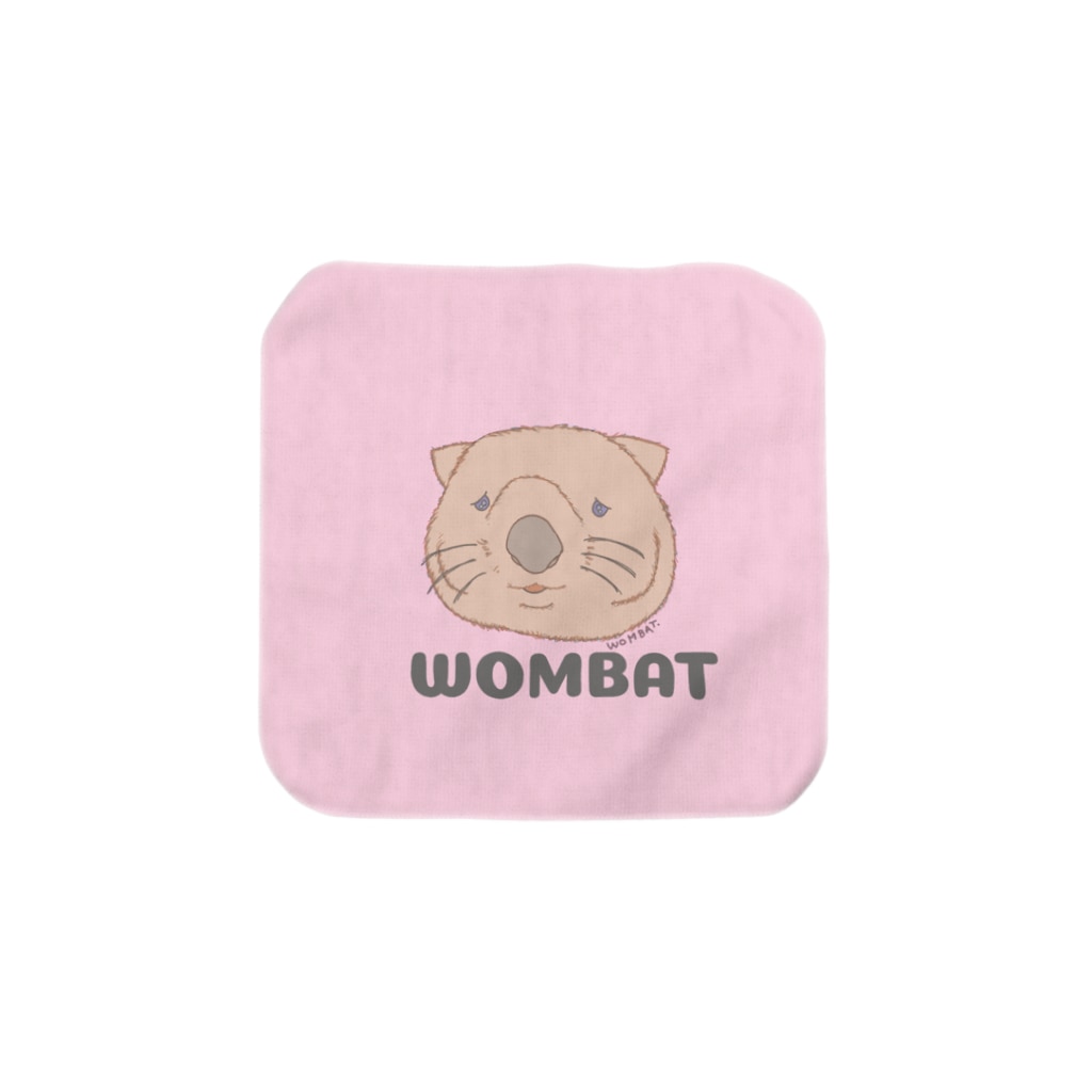 🍎デグーと服と雑貨屋さん🍏のWOMBAT🌸PINK   #ウォンバットグッズ Towel Handkerchief