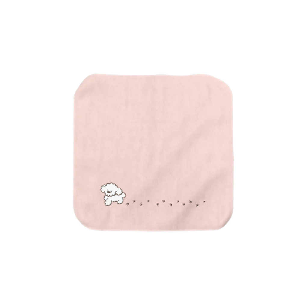 つむぎちゃん☁️*⋆のもこもこのタオルハンカチ（ピンク） Towel Handkerchief