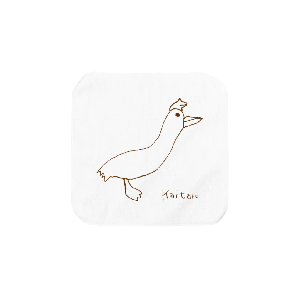 ケロ２カンパニーのとさかかえるちゃん（ｺｹﾞ茶）ロゴ入り。 Towel Handkerchief