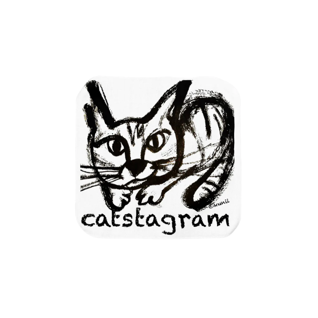 PUNK TV ART SHOPのcatstagram タオルハンカチ