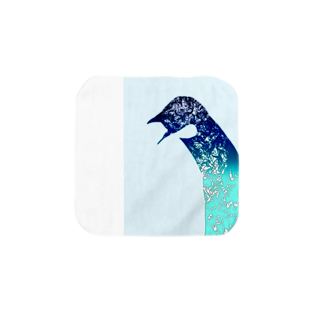 人鳥舎のツタとペンギンハンカチ Towel Handkerchief