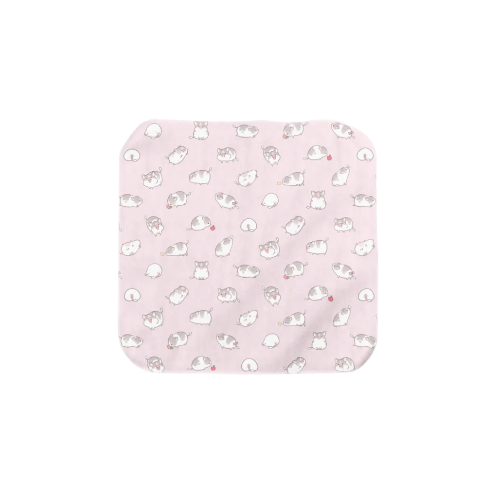 しらたまちゃんSHOPu〜🐽のいっぱいしらたまちゃん（ピンク） Towel Handkerchief