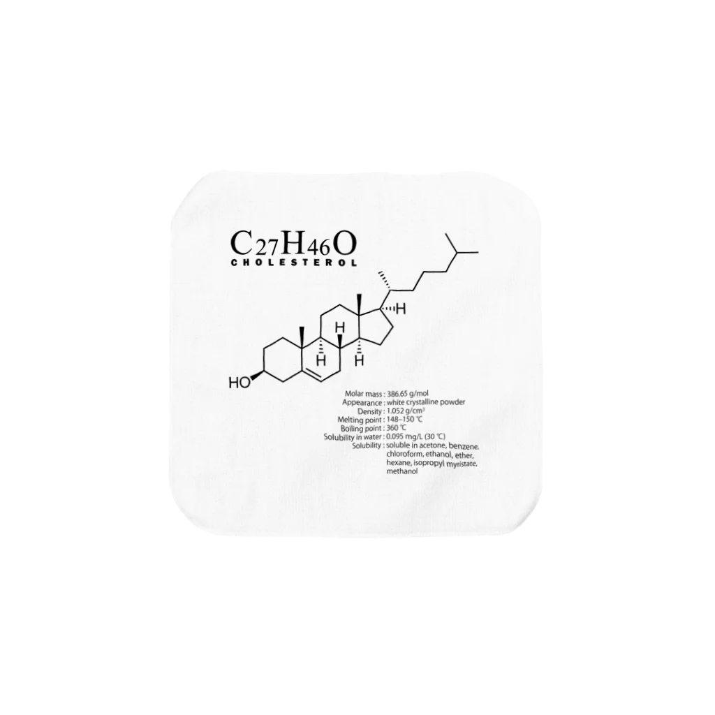 アタマスタイルのコレステロール(食事に含まれている脂肪の原因など)：化学：善玉・悪玉：化学構造・分子式 タオルハンカチ
