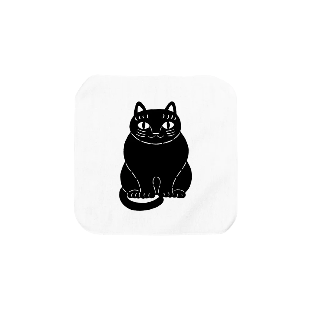 mikepunchの黒猫さん タオルハンカチ