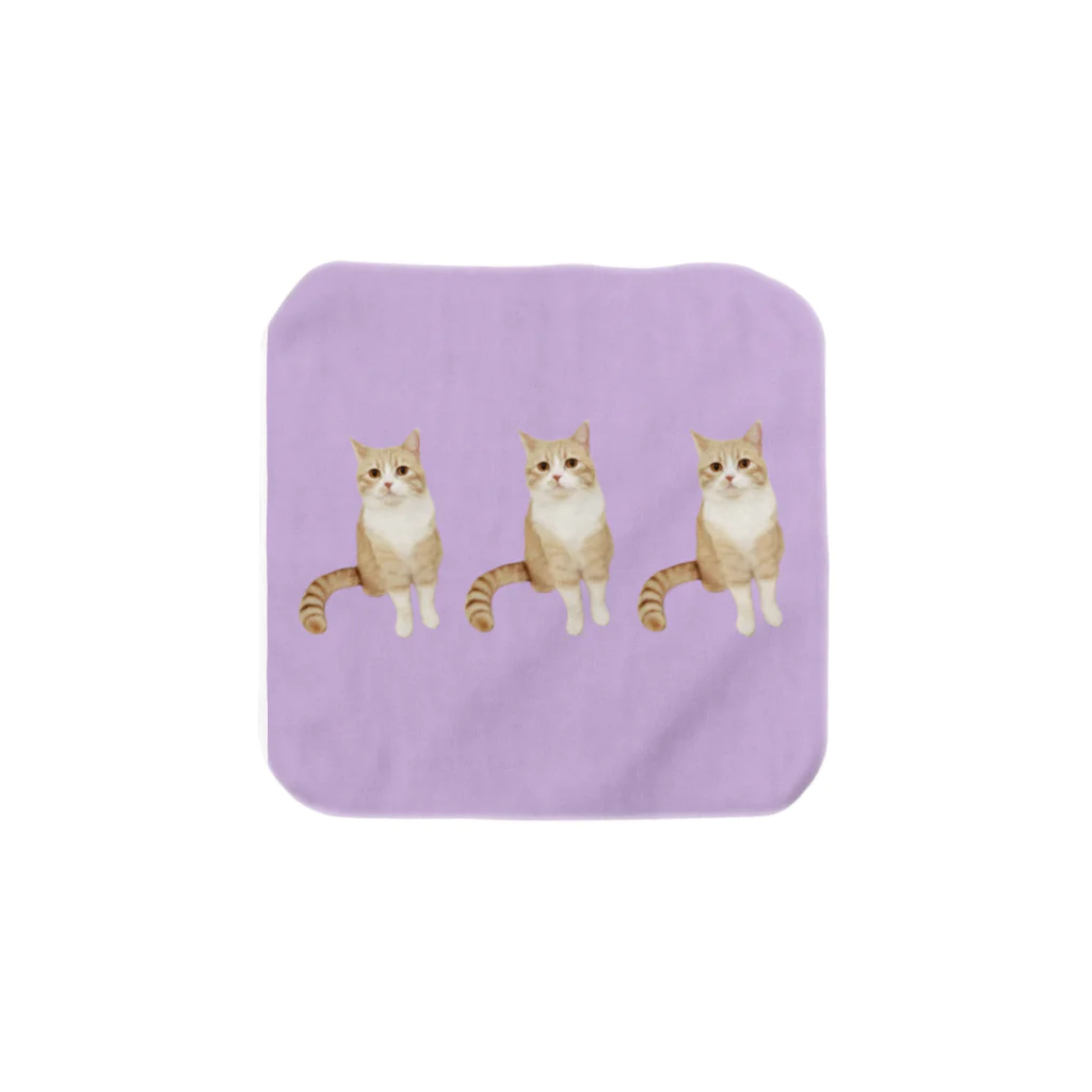 藤(fuji)の分身する猫 Towel Handkerchief