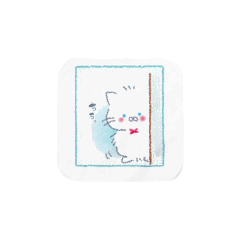 illustrator_catの白い猫 Towel Handkerchief