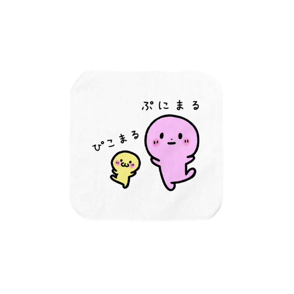 うさぎまるえkawaiishop のまるまる兄弟『ぷにまる＆ぴこまる』 Towel Handkerchief