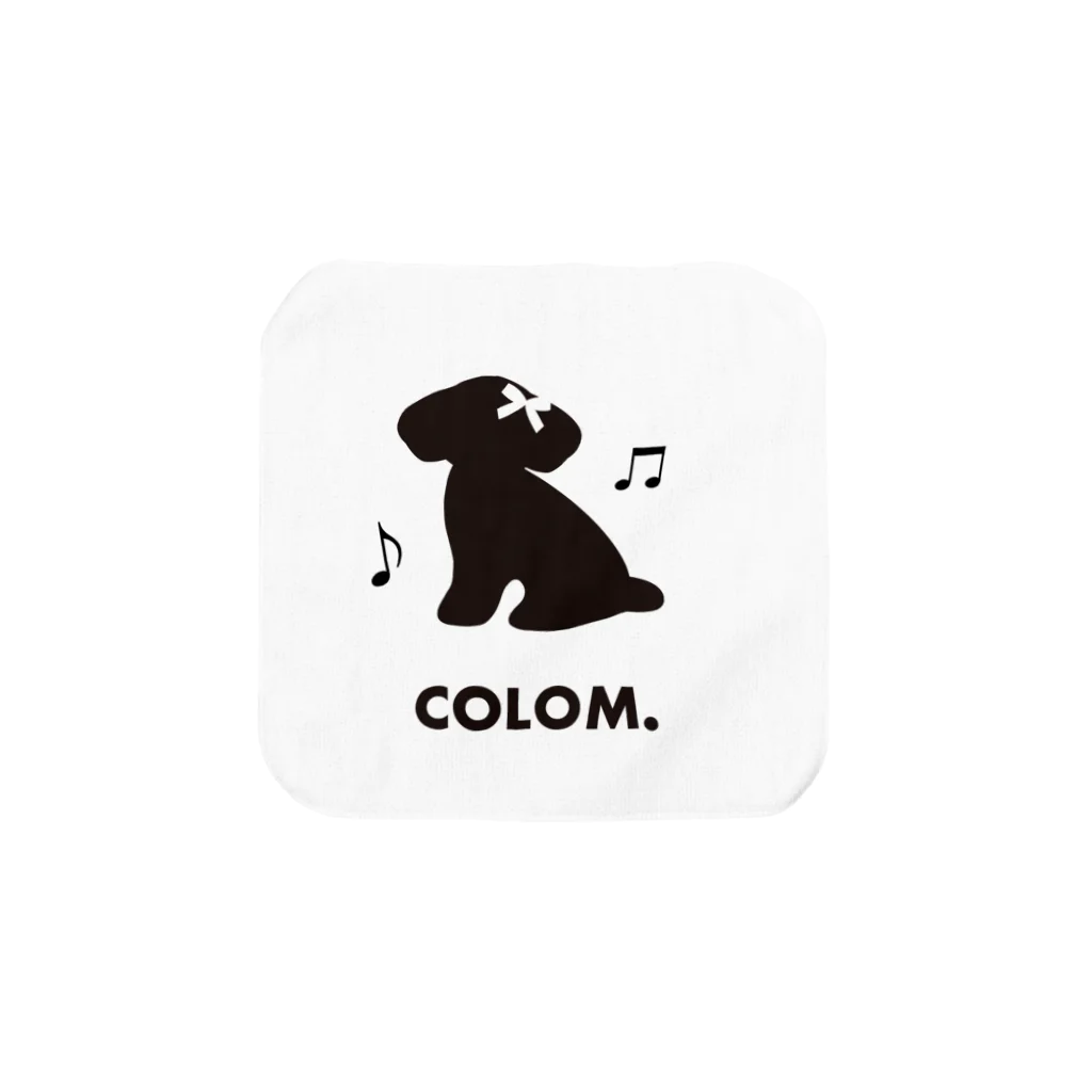 コロ。COLOM.犬いぬdogリボングッズ.のCOLOM.音符おんぷ♪トイプードル！人気かわいい！いぬ犬グッズ！といぷーどる タオルハンカチ