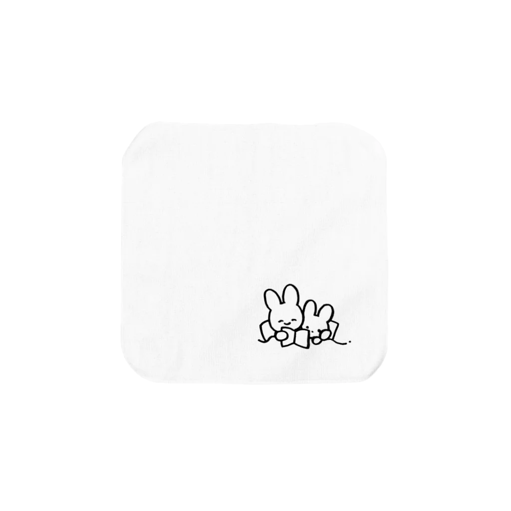 〰️➰わにゃ屋さん➰〰️のうさぎおやこのベッドタイム Towel Handkerchief