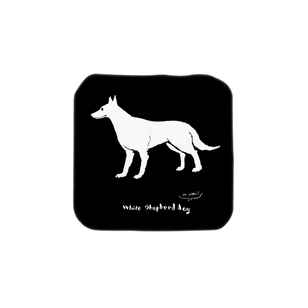 mya-mya=MIYA JUNKO's shop 02のbeautiful white shepherd dog タオルハンカチ