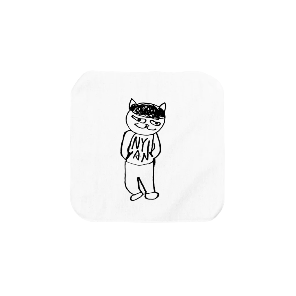 猫田ノミ子の野毛ねこ Towel Handkerchief