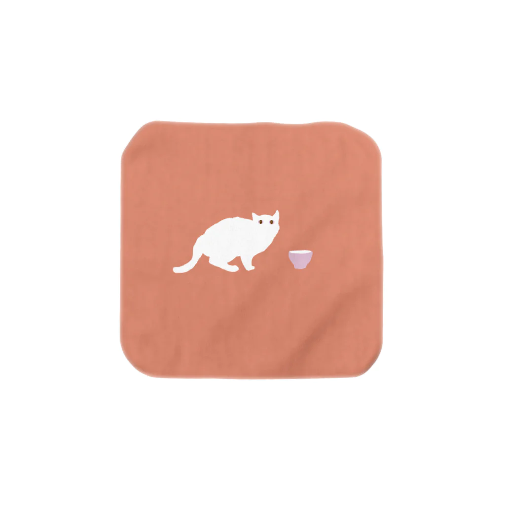MOMOSUZUMEの白猫さん Towel Handkerchief