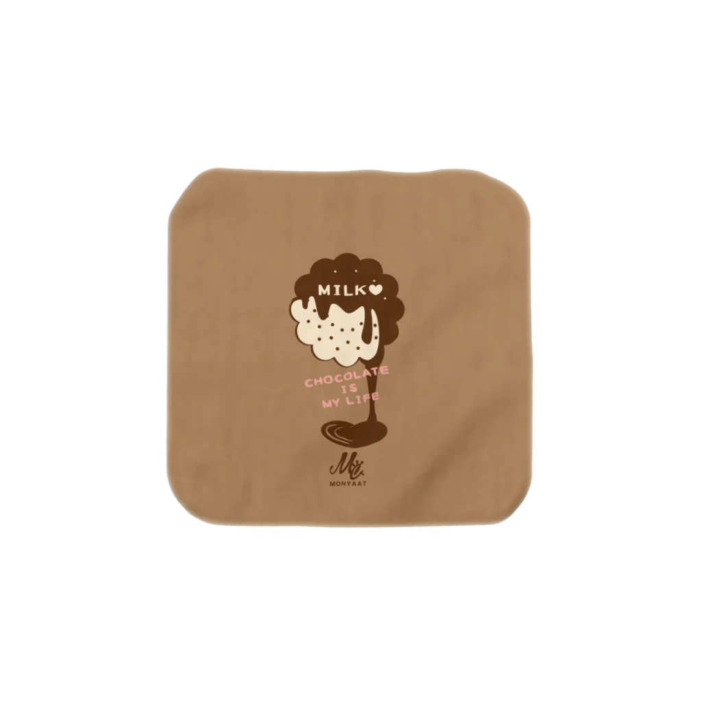イラスト MONYAAT のCT98 CHOCOKATE IS MY LIFE*E Towel Handkerchief