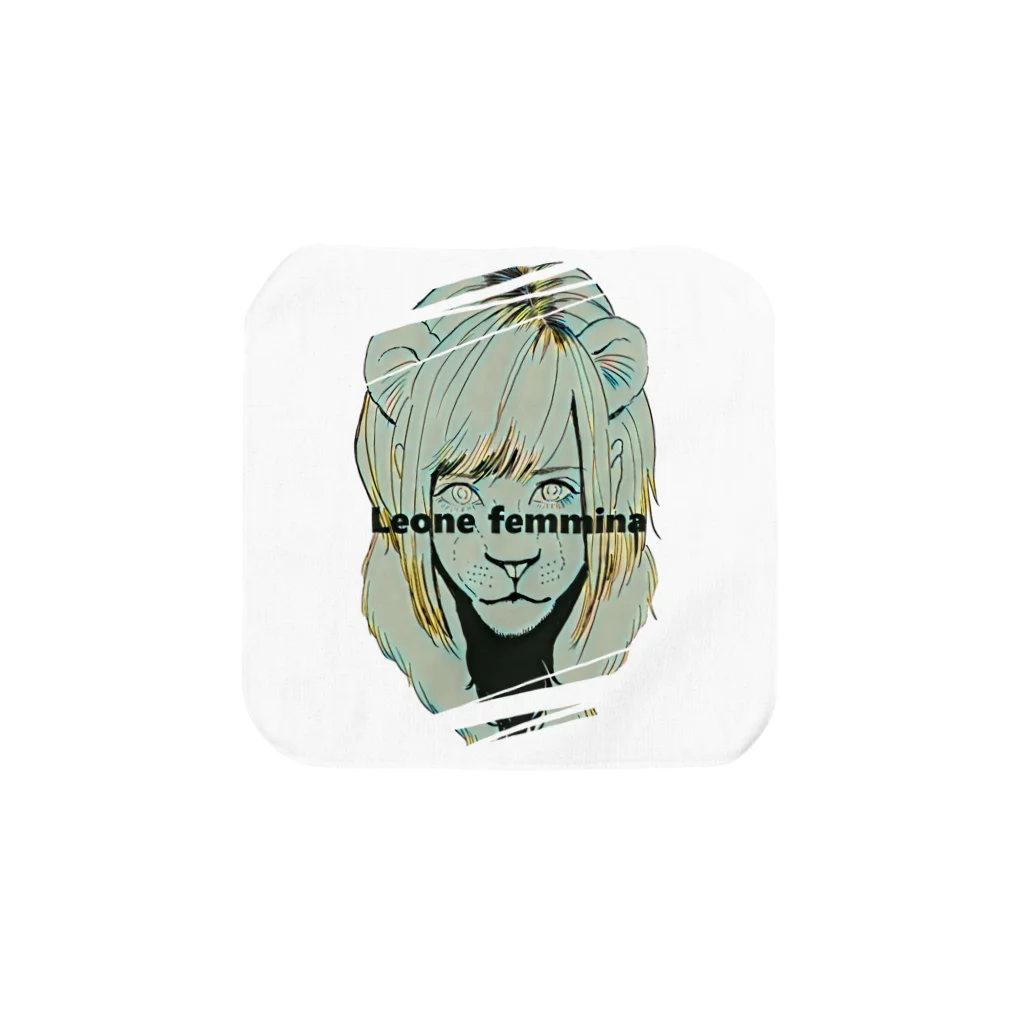 【みるかグッズ②】（SUZURI店）の【Leone femmina】 タオルハンカチ