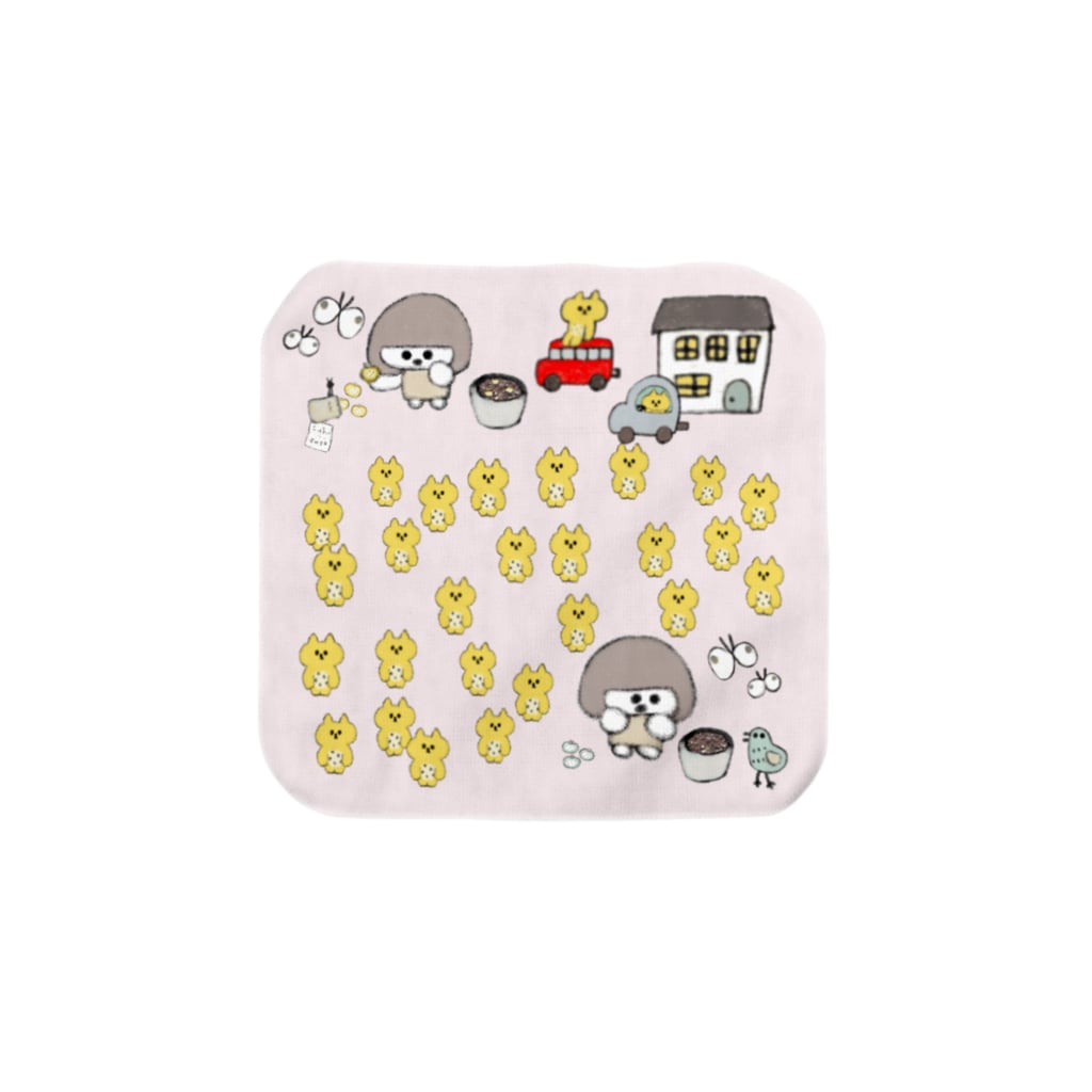 yuuhiのおみせのシュールな動物たち(いちごオレ) Towel Handkerchief