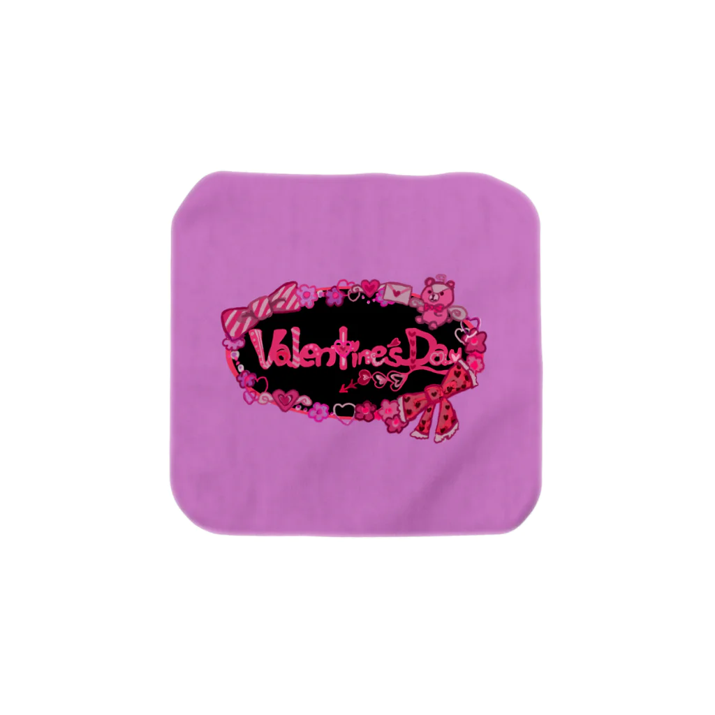 1616  -ｲﾁﾛｸｲﾁﾛｸ-のValentine’s Day Towel Handkerchief